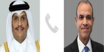 وزير الخارجية والهجرة يجري اتصالاً مع رئيس الوزراء ووزير خارجية قطر