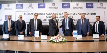 بنك الإمارات دبي الوطني – مصر يوقع عقد تمويل بقيمة 400 مليون جنيه مصري مع جمعية رجال أعمال إسكندرية