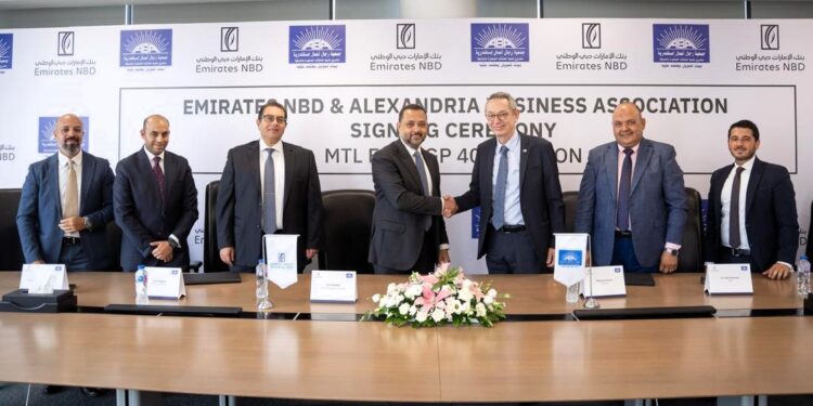 بنك الإمارات دبي الوطني – مصر يوقع عقد تمويل بقيمة 400 مليون جنيه مصري مع جمعية رجال أعمال إسكندرية
