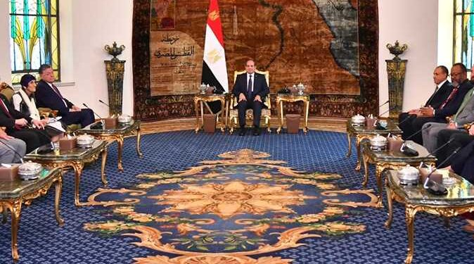 الرئيس السيسي يستقبل وفداً من مجلس النواب الأمريكي