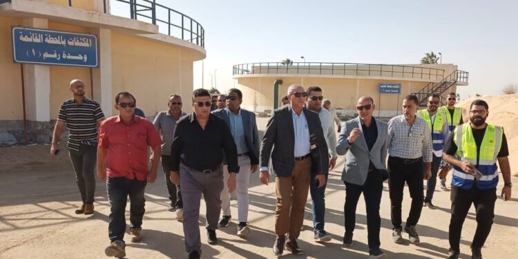 نائب”رئيس هيئة المجتمعات العمرانية” يتفقد محطة مياه العبور الرئيسية بالمنطقة الصناعية
