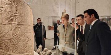 حرم رئيس جمهورية كولومبيا تزور المتحف المصري الكبير والمتحف القومي للحضارة المصرية