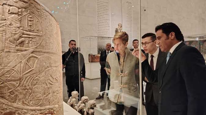 حرم رئيس جمهورية كولومبيا تزور المتحف المصري الكبير والمتحف القومي للحضارة المصرية