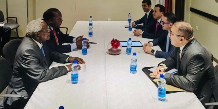وزير الاستثمار يلتقي المبعوث الخاص لرئيس الجمهورية الزامبي على هامش القمة الثالثة والعشرين لتجمع الكوميسا