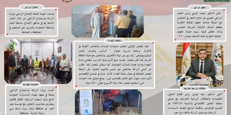 بالانفوجراف والفيديو| حصابالانفوجراف والفيديو| حصاد وزارة الزراعة في أسبوعد وزارة الزراعة في أسبوع