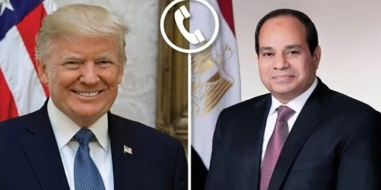 مصدر رفيع المستوى ينفى إجراء اتصال بين الرئيس السيسي وترامب