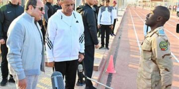 الرئيس السيسي يتفقد  الاكاديمية العسكرية المصرية