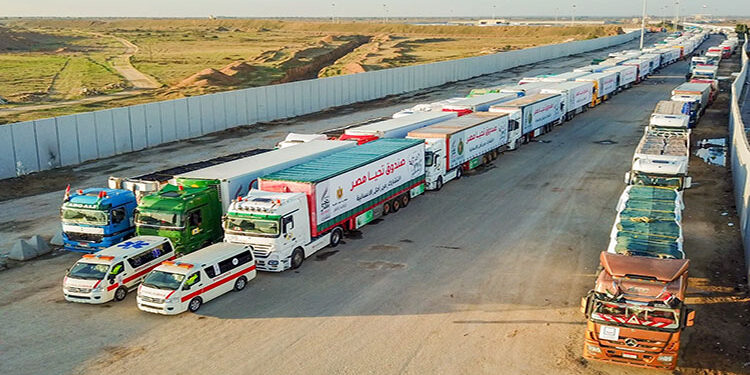 إطلاق أكبر قافلة مساعدات إنسانية شاملة للأشقاء الفلسطينيين في غزة.. غدا