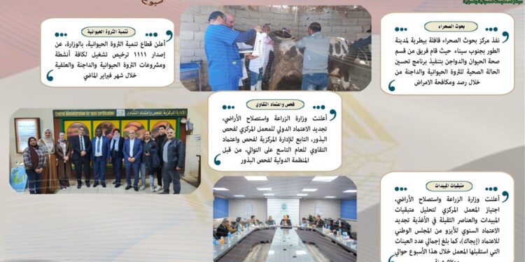 بالانفوجراف والفيديو.. حصاد وزارة الزراعة في اسبوع