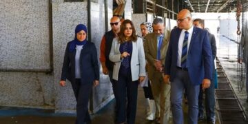وزيرة التنمية ومحافظ القليوبية يتفقدان مجزر الخانكة لادراجه في خطة تطوير ورفع كفاءة المجازر