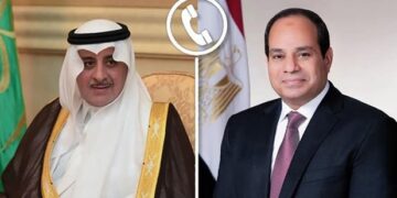 الرئيس السيسي يتلقى اتصال هاتفي من أمير منطقة تبوك بالسعودية