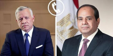 الرئيس السيسي يجري اتصال هاتفي بعاهل المملكة الأردنية الهاشمية