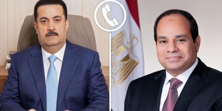 الرئيس السيسى يتلقى اتصالا من رئيس وزراء العراق بشأن الإعداد للقمة العربية