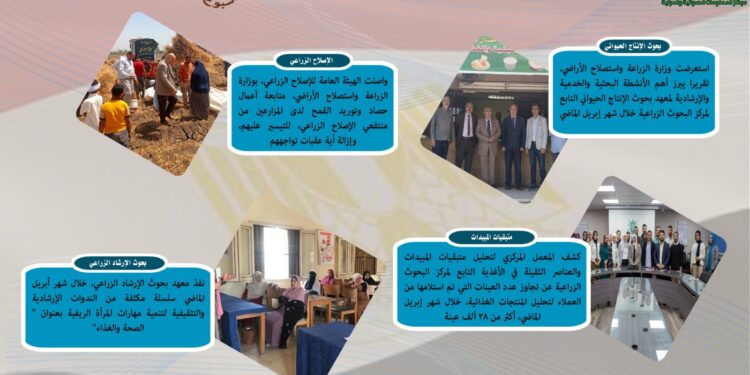 أبرز أنشطة وزارة الزراعة خلال أسبوع