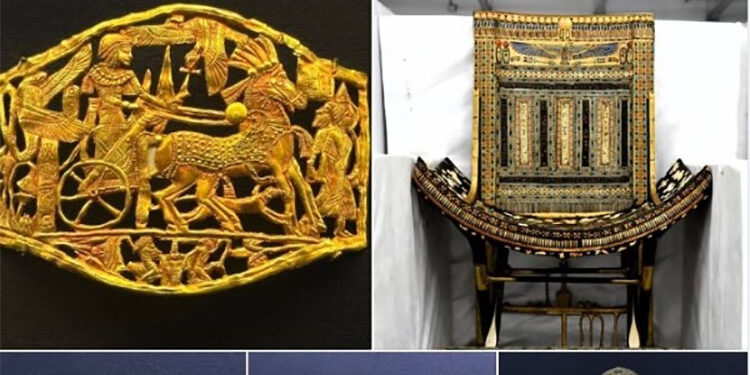 المتحف المصري الكبير يستقبل  163 قطعة من كنوز الملك الذهبي توت عنخ آمون