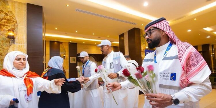 استقبال حافل من الراجحي للطوافة لطلائع حجاج المستوى الاقتصادي المصريين