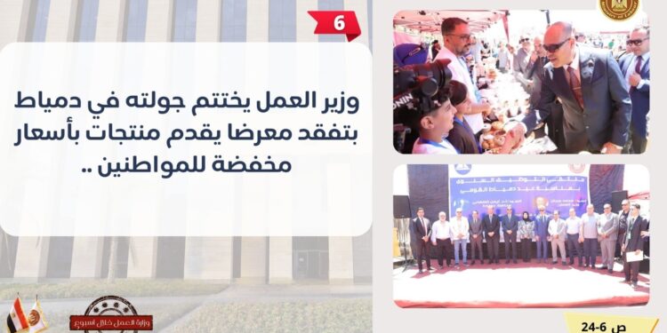 الحصاد الأسبوعى لوزارة العمل