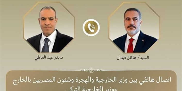 اتصال هاتفي بين وزير الخارجية والهجرة ونظيره التركي