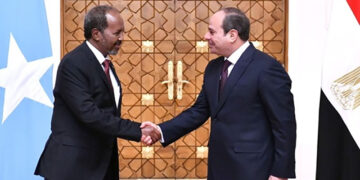 الرئيس السيسي يستقبل رئيس جمهورية الصومال الفيدرالية