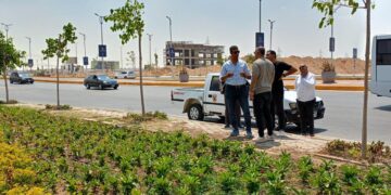 رئيس جهاز مدينة بدر يتفقد تطوير مدخل المدينة ومشروع الإسكان المتميز