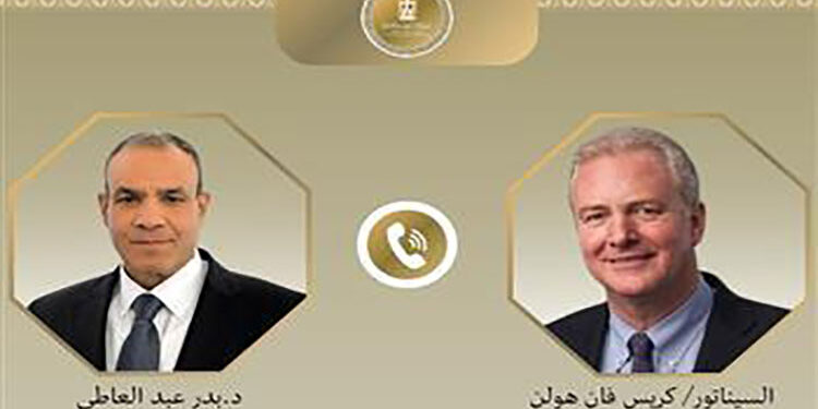 وزير الخارجية والهجرة يتلقى اتصالًا هاتفيًا من السيناتور الأمريكي “كريس فان هولن”
