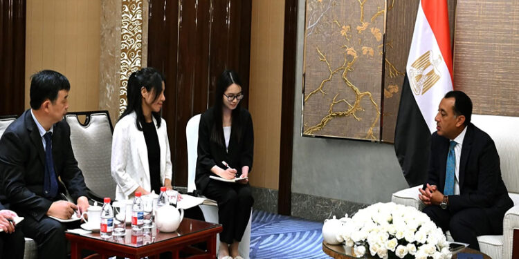 رئيس الوزراء يلتقي رئيسة شركة جيانغسو فينغهاي المحدودة لتطوير تحلية مياه البحر والطاقة الجديدة