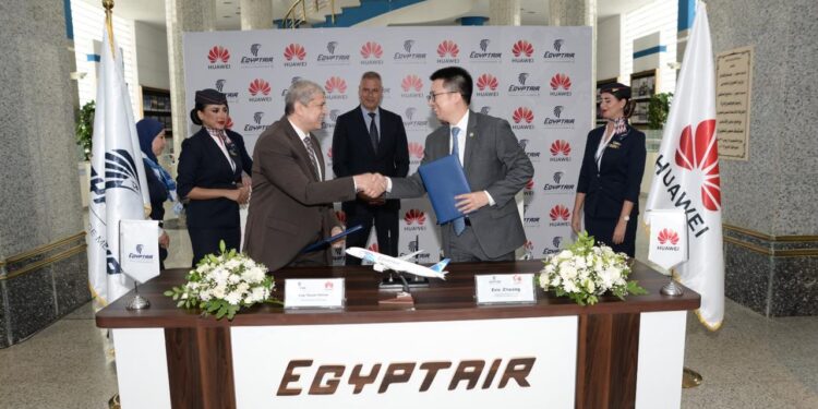 تعـــاون استراتيجي بين مصر للطيران وهواوي لتعزيز مزايا السفر والتحول الرقمي في مصر من أجل دعم النمو الاقتصادي