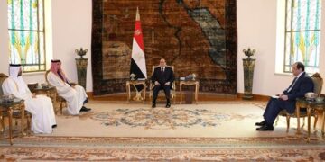 الرئيس السيسي يستقبل رئيس مجلس الوزراء وزير الخارجية بدولة قطر