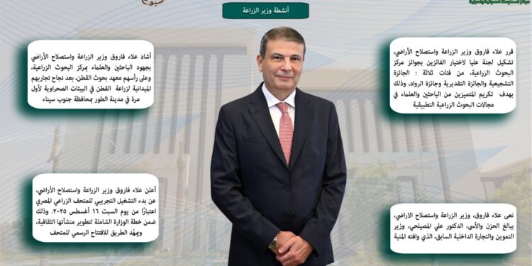 أبرز أنشطة وزارة الزراعة خلال أسبوع