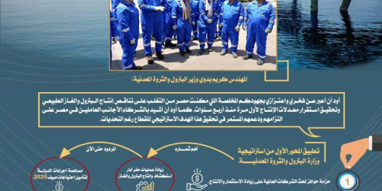 وزارة البترول تصدر إنفوجرافًا يوضح مؤشرات عودة إنتاج الغاز والبترول إلى مساره الصحيح