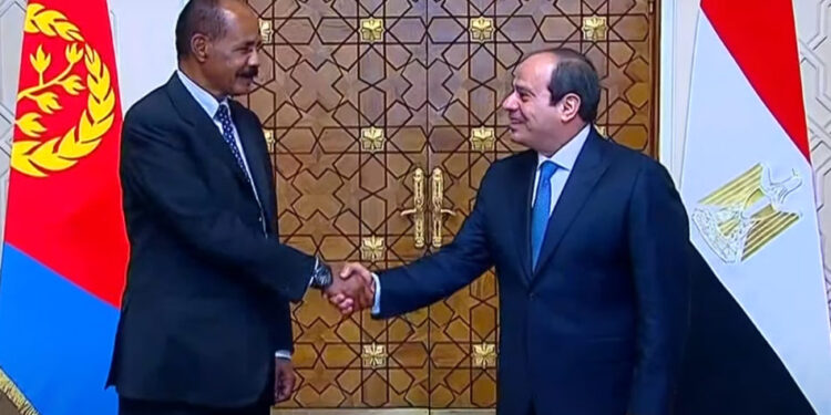 الرئيس السيسى ونظيره الإريترى يؤكدان ضرورة دعم القوات المسلحة السودانية