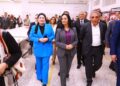 وزيرة التضامن ومحافظ الفيوم يتابعان المشروعات الإنتاجية لمصنع الغزل والنسيج بقرية العزب