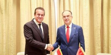 وزير الصحة يلتقي رئيس جمهورية ألبانيا لبحث آفاق التعاون الصحي بين البلدين