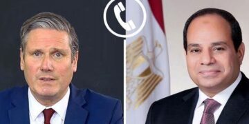 الرئيس السيسي يتلقى اتصالًا هاتفيًا رئيس وزراء المملكة المتحدة