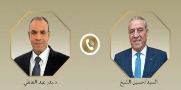 اتصال هاتفي بين وزير الخارجية ونائب الرئيس الفلسطيني