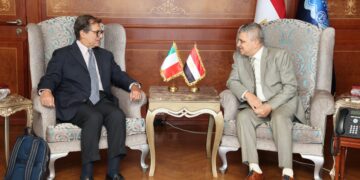 أسامة ربيع يلتقي المبعوث الإيطالي لمشروع الممر الاقتصادي الهند الشرق الأوسط أوروبا “IMEC”