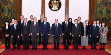 الرئيس السيسي يستقبل مجموعة خبراء التعليم اليابانيين المتواجدين في مصر