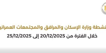 أبرز أنشطة وزارة الإسكان خلال أسبوع