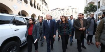 وزيرة التنمية ومحافظ القاهرة يتفقدان أعمال تطوير شارع إبراهيم بمنطقة الكوربة بمصر الجديدة