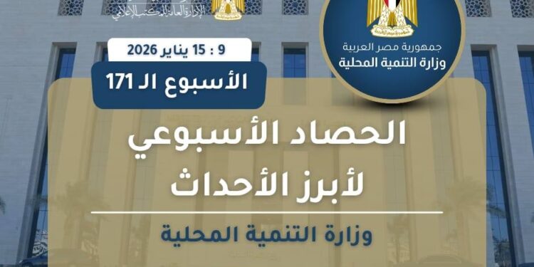 أبرز أنشطة وزارة التنمية المحلية خلال أسبوع   