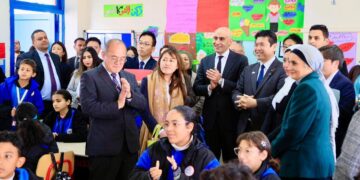 وزير التعليم ونظيره الياباني يتفقدان مدرسة السيدة نفيسة الثانوية بنات