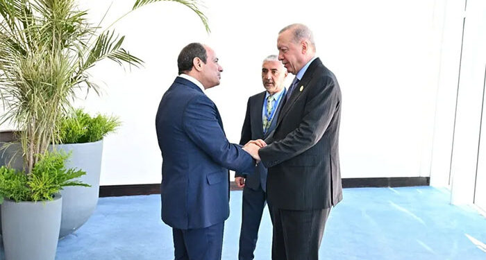 قمة مصرية–تركية بالقاهرة بين الرئيس السيسي ونظيره أردوغان