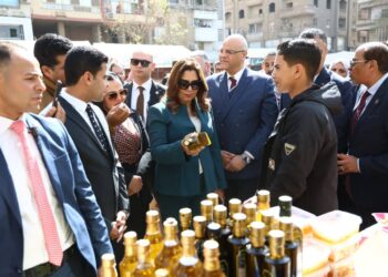 وزير التموين ووزيرة التنمية ومحافظ القليوبية في جولة موسعة لافتتاح مشروعات خدمية ومعارض سلعية
