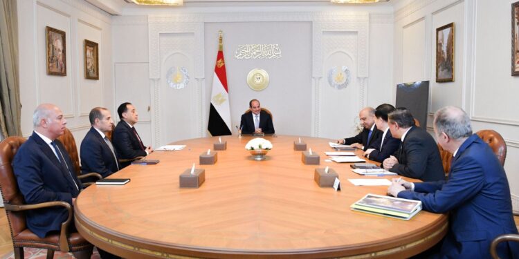 الرئيس السيسي يستقبل رئيس مجلس إدارة شركة GCL الصينية