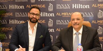 implementing construction works on the iconic Hilton New Capital Downtown Hotel