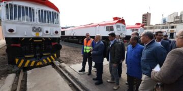 وزير النقل يتفقد ورش إيرماس المتخصصة في عمرة وصيانة جرارات السكك الحديدية