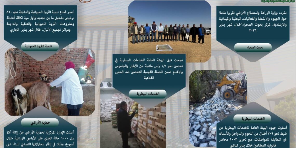أبرز أنشطة وزارة الزراعة خلال أسبوع