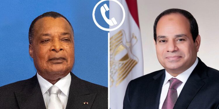 اتصال هاتفي بين الرئيس السيسي ورئيس جمهورية الكونغو