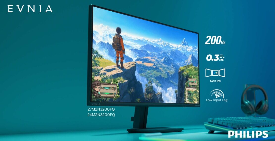«فيليبس» تطلق شاشة الألعاب  Evnia السريعة بتردد 200 هرتز: مصممة خصيصًا لعشاق الألعاب في الشرق الأوسط