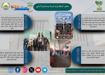 بالانفوجرافيك… أبرز أنشطة وزارة الزراعة خلال أسبوع